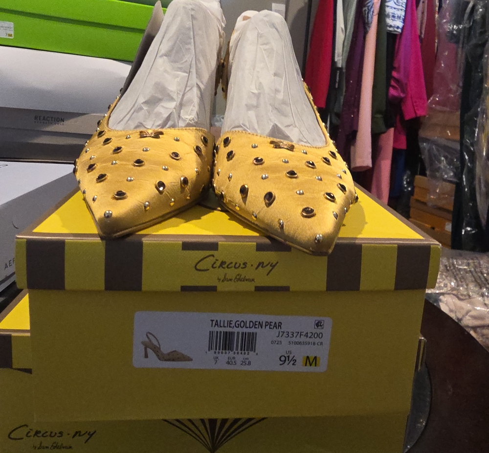 Circus by Sam Edelman Tallie Studded Pointed Toe Flats in Yellow